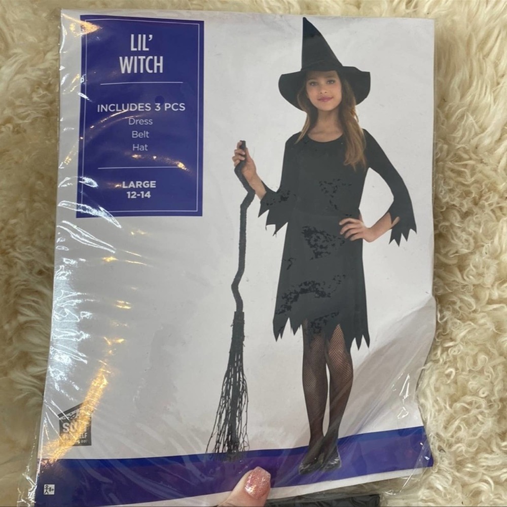 Lil Witch Children's Large 12-14 Suit Yourself Costumes Dress Hat Belt